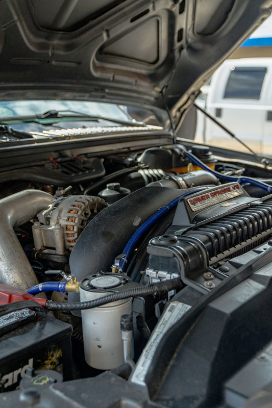 Diesel truck engine